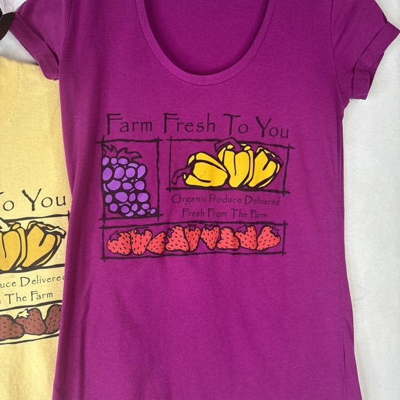 Farm Fresh To You 3 Tee Bundle + Baseball Hat Women's Small Preowned - Picture 3 of 10